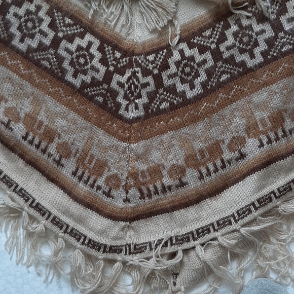 Alpaca wool cape poncho - Picture 3 of 4